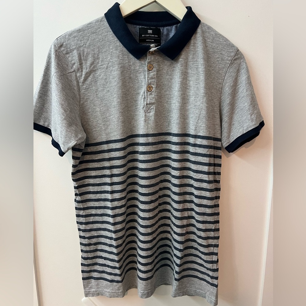 Striped polo shirt size M